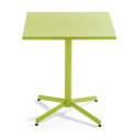 Table de jardin carrée inclinable en métal 4 personnes 70x70 cm