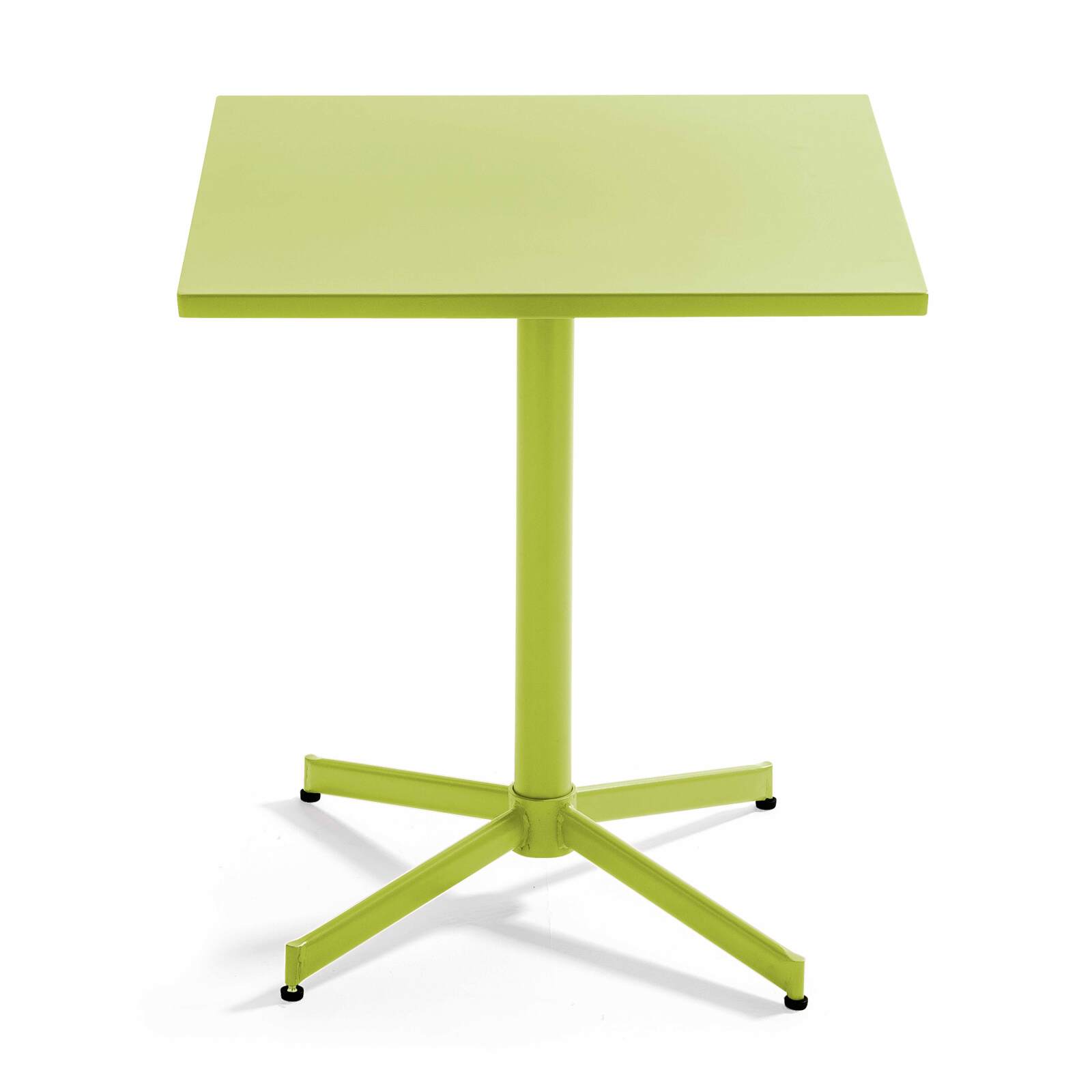 Table de jardin carrée inclinable en métal 4 personnes 70x70 cm