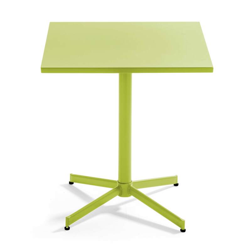 Table de jardin carrée inclinable en métal 4 personnes 70x70 cm (3/8)
