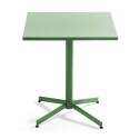 Table de jardin carrée inclinable en métal 4 personnes 70x70 cm