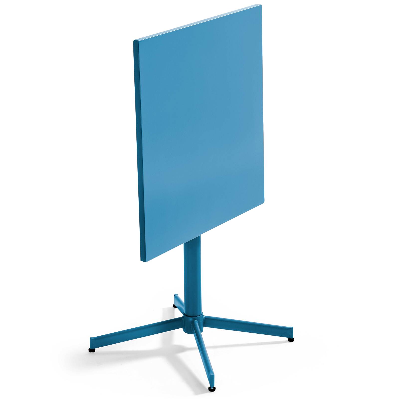 Table de jardin carrée inclinable en métal 4 personnes 70x70 cm