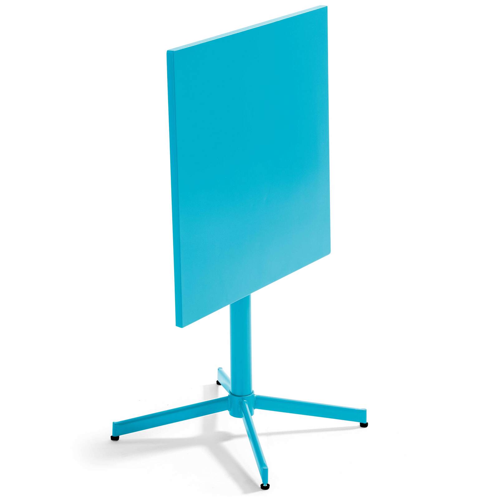 Table de jardin carrée inclinable en métal 4 personnes 70x70 cm