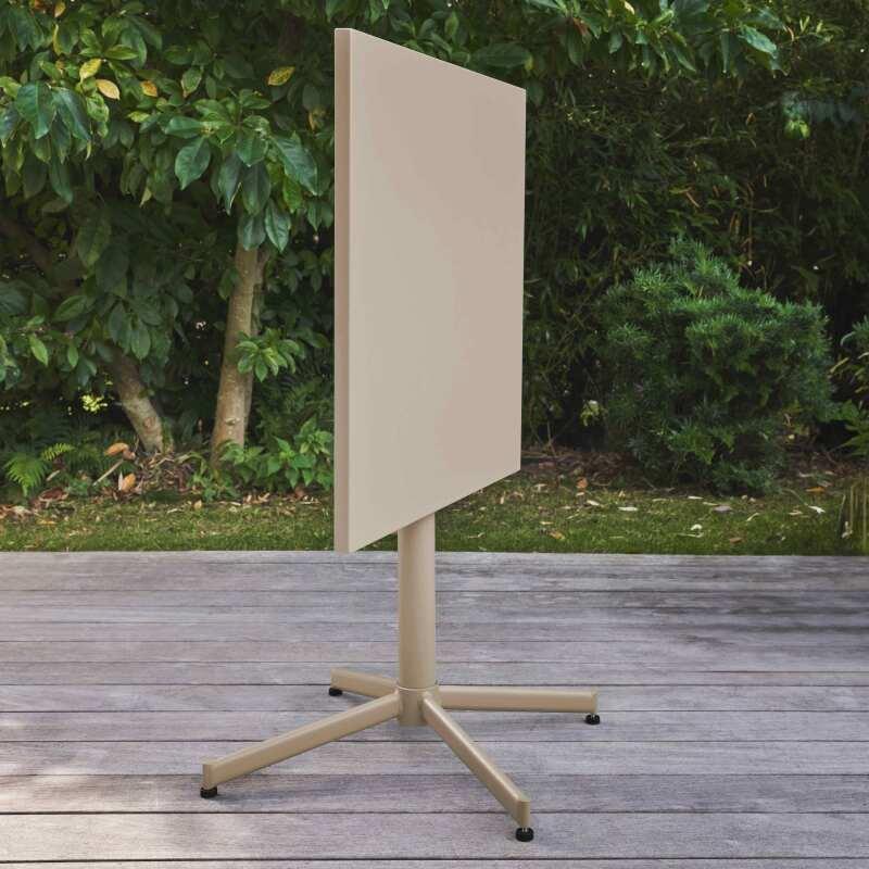 Table de jardin carrée inclinable en métal 4 personnes 70x70 cm (2/8)