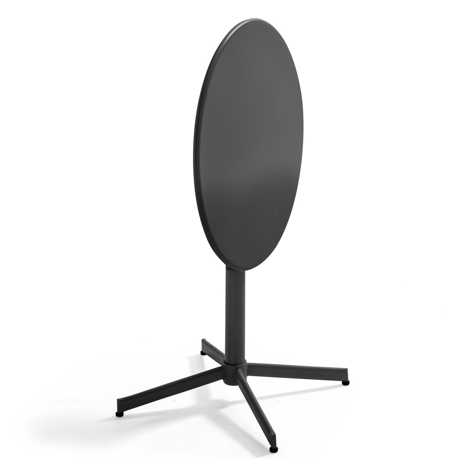 Table de jardin bistrot ronde inclinable en métal 4 personnes Ø70x72 cm 