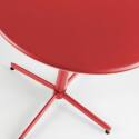 Table de jardin bistrot ronde inclinable en métal 4 personnes Ø70x72 cm 