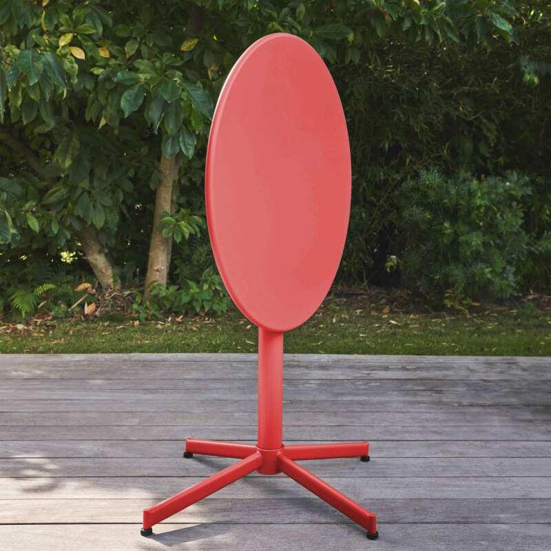 Table de jardin bistrot ronde inclinable en métal 4 personnes Ø70x72 cm  (2/7)