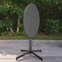 Table de jardin bistrot ronde inclinable en métal 4 personnes Ø70x72 cm 