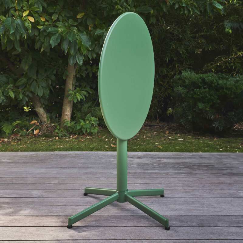 Table de jardin bistrot ronde inclinable en métal 4 personnes Ø70x72 cm  (2/7)