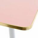 Plateau de table en stratifié 70x70 cm avec bords en aluminium