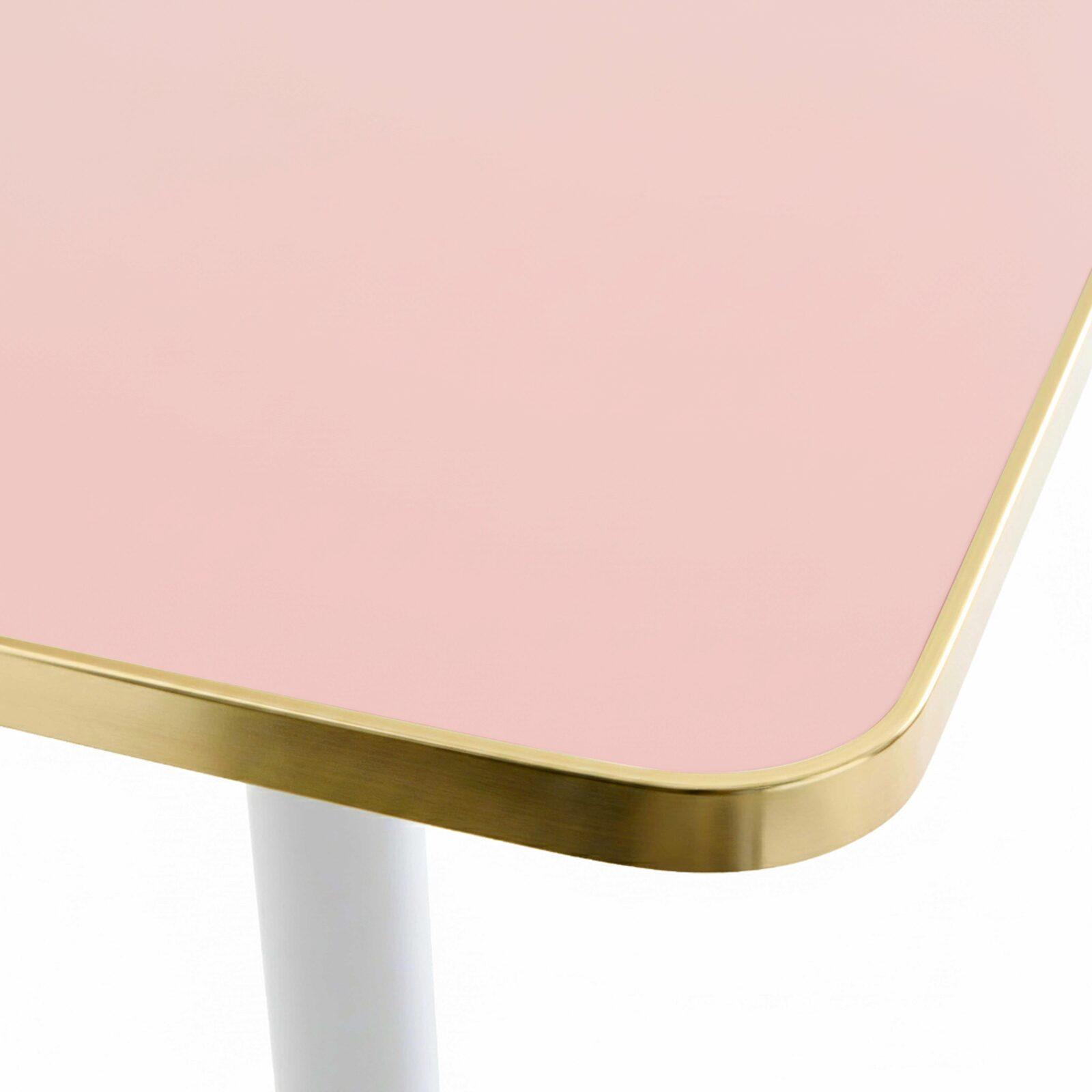 Plateau de table en stratifié 70x70 cm avec bords en aluminium