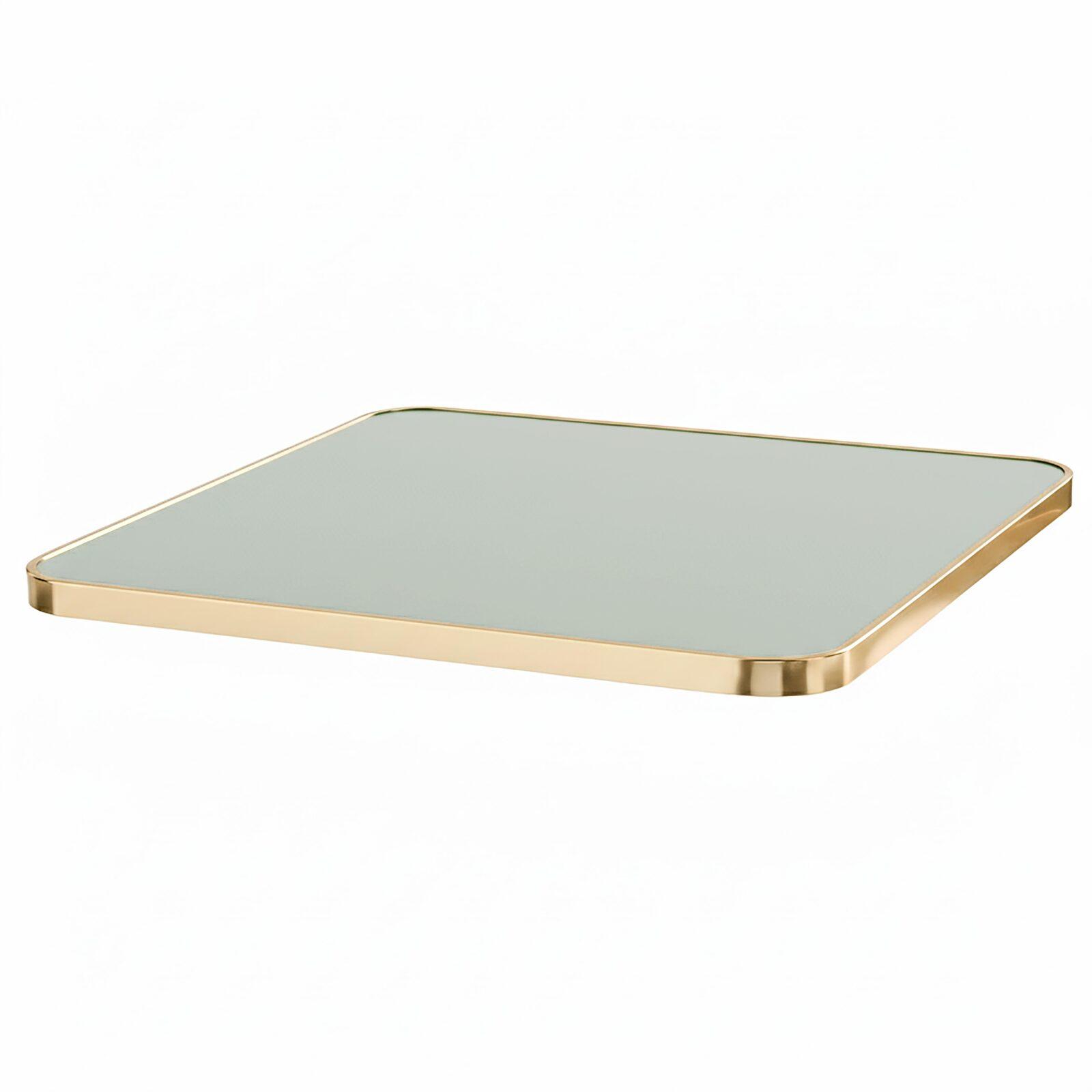 Plateau de table en stratifié 70x70 cm avec bords en aluminium