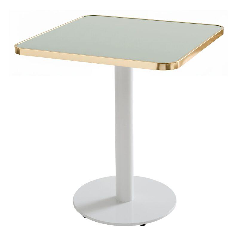 Plateau de table en stratifié 70x70 cm avec bords en aluminium (4/5)