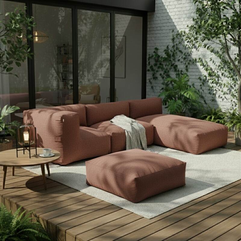 Méridienne pour salon de jardin modulable (4/5)
