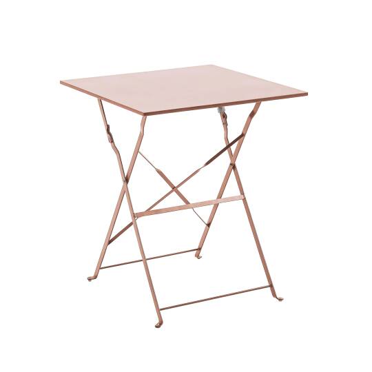 Table de jardin bistrot carrée pliante en métal 2 personnes 60x60 cm | Oviala