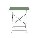 Table de jardin bistrot carrée pliante en métal 2 personnes 60x60 cm