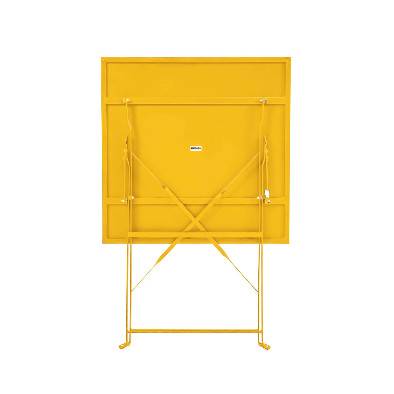 Table de jardin bistrot carrée pliante en métal 2 personnes 60x60 cm