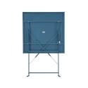 Table de jardin bistrot carrée pliante en métal 2 personnes 60x60 cm