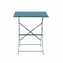 Table de jardin bistrot carrée pliante en métal 2 personnes 60x60 cm