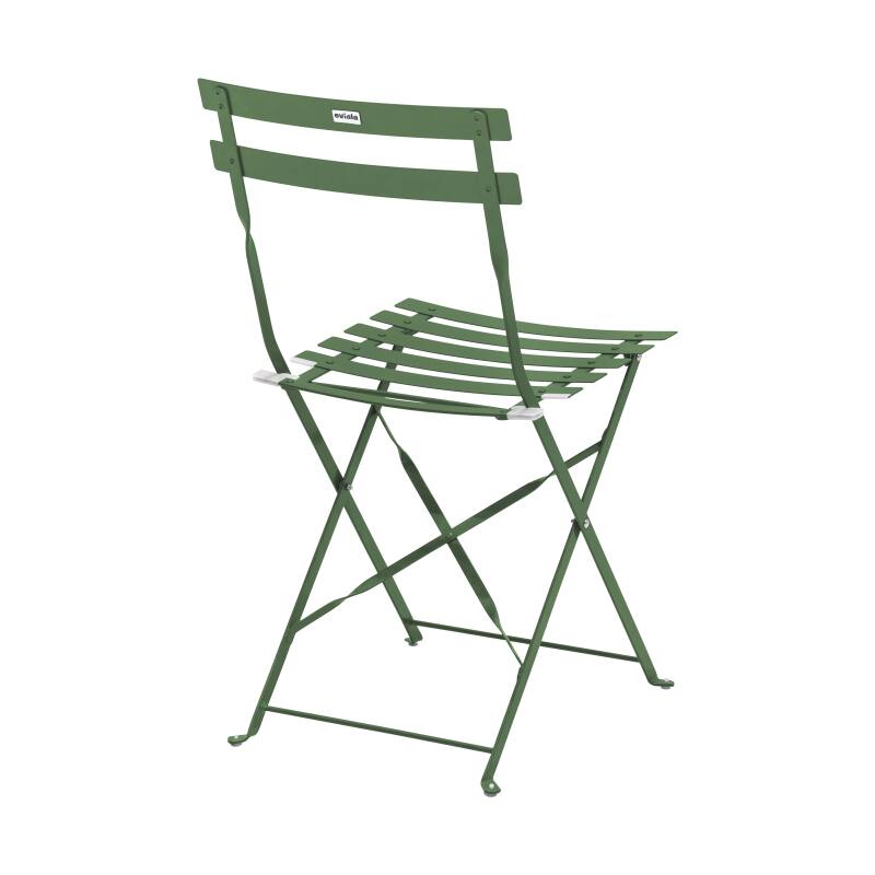 Chaises de jardin bistrot en métal pliantes - Lot de 2 (2/5)