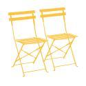 Chaises de jardin bistrot en métal pliantes - Lot de 2