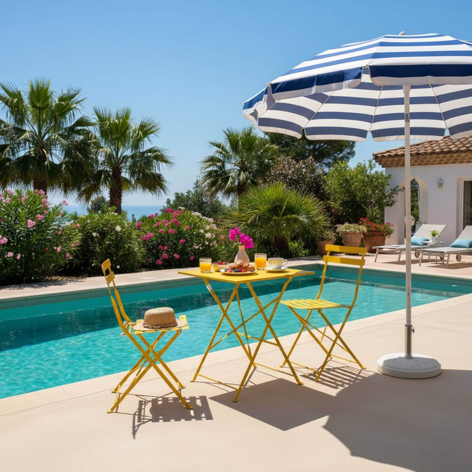 Chaises de jardin bistrot en métal pliantes - Lot de 2