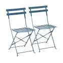 Chaises de jardin bistrot en métal pliantes - Lot de 2