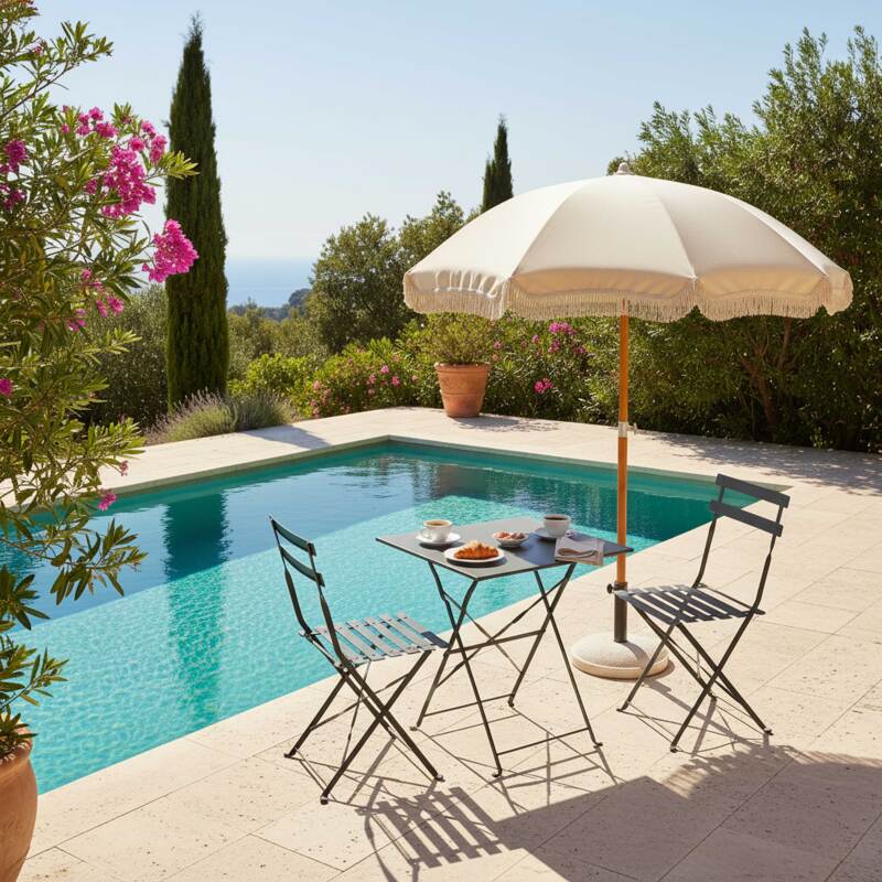 Chaises de jardin bistrot en métal pliantes - Lot de 2 (5/6)