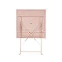 Table de jardin bistrot carrée pliante en métal 60x60 cm et 2 chaises pliantes