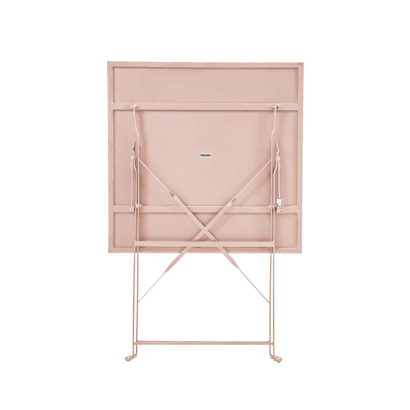 Table de jardin bistrot carrée pliante en métal 60x60 cm et 2 chaises pliantes