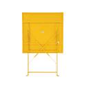 Table de jardin bistrot carrée pliante en métal 60x60 cm et 2 chaises pliantes