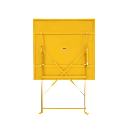 Table de jardin bistrot carrée pliante en métal 60x60 cm et 2 chaises pliantes (4/7)