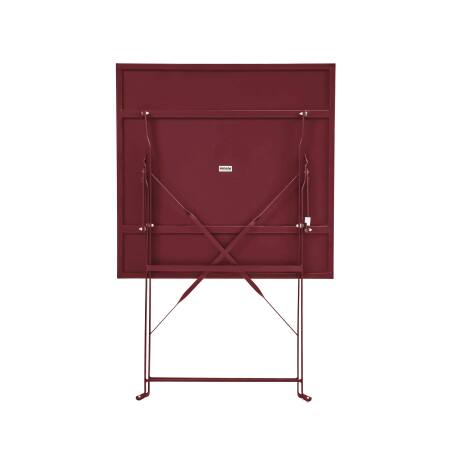 Table de jardin bistrot carrée pliante en métal 60x60 cm et 2 chaises pliantes (4/7)