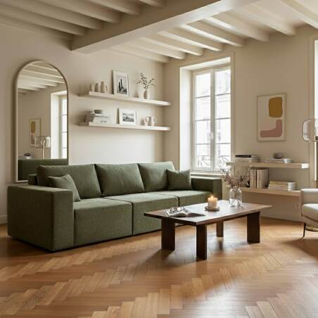 Fauteuil en tissu pour canapé modulable avec coussin (5/7)