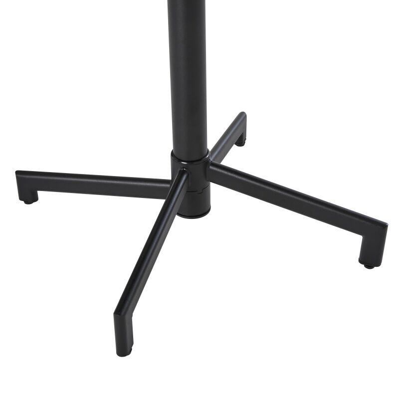 Table de jardin bistrot carré inclinable en métal avec pied encastrable 70x70 cm et 2 chaises (4/9)