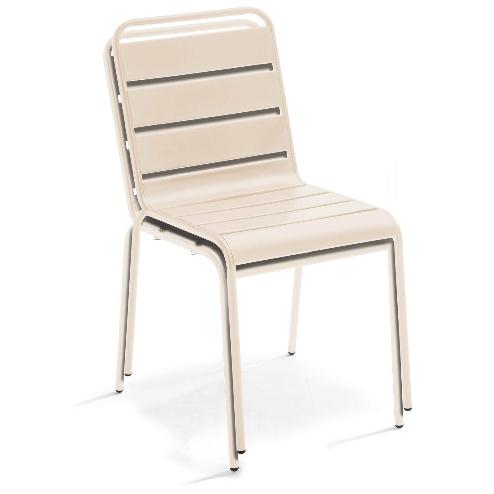 Table de jardin bistrot carré inclinable en métal avec pied encastrable 70x70 cm et 2 chaises