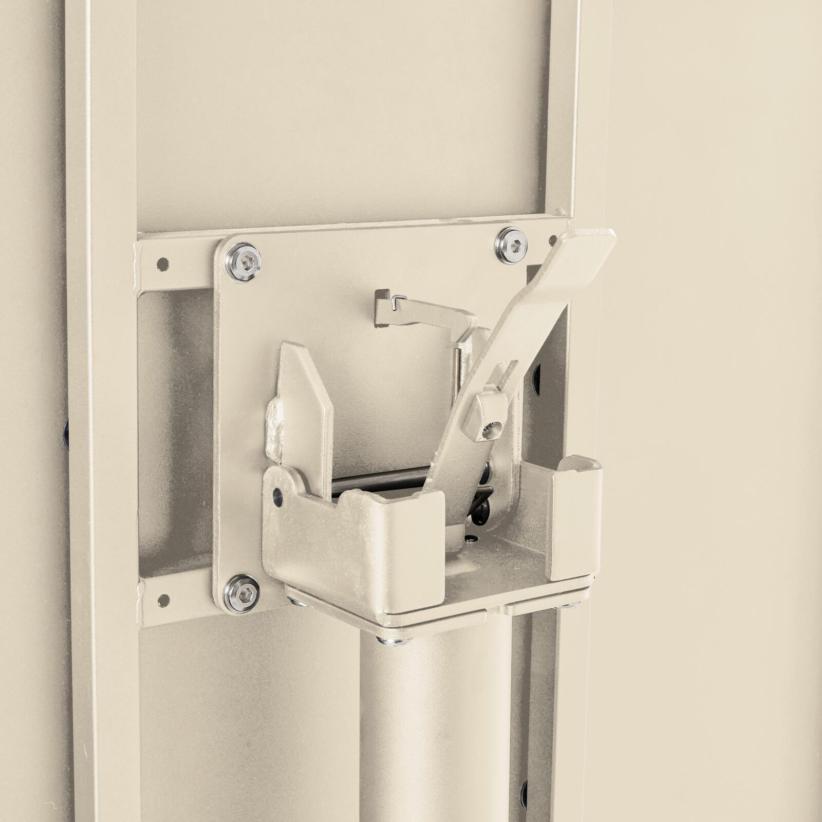 Table de jardin bistrot carrée inclinable en métal avec pied encastrable 70x70 cm et 2 chaises avec accoudoirs