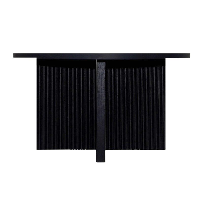 Table basse effet bois ronde Ø80 x 45 cm    (4/7)