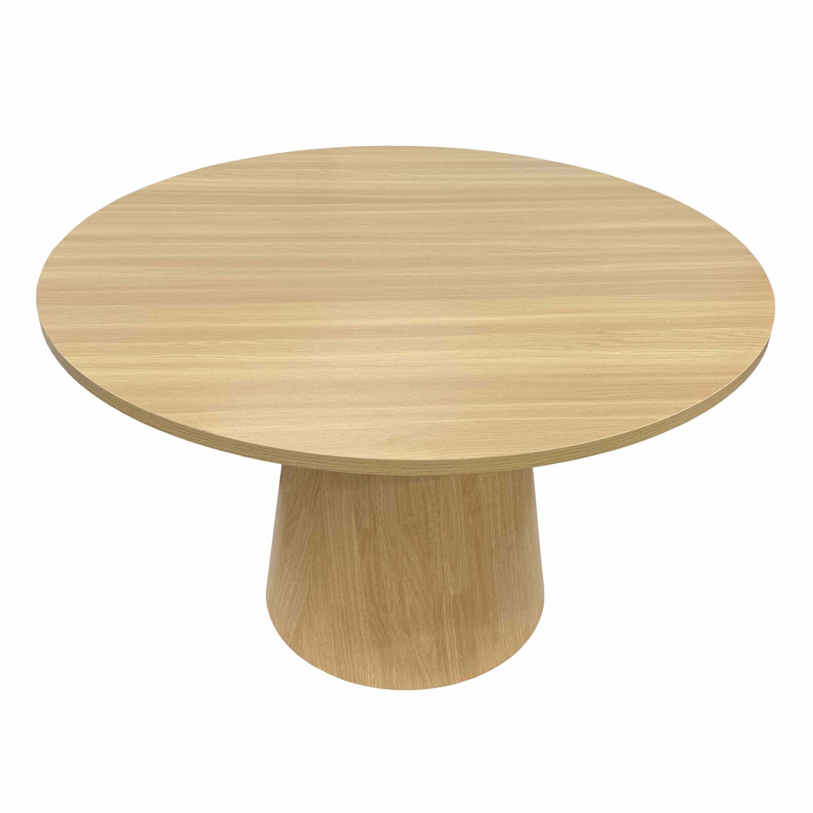 Table à manger ronde effet bois 4 personnes