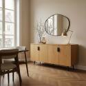 Buffet effet bois 4 portes 160 cm