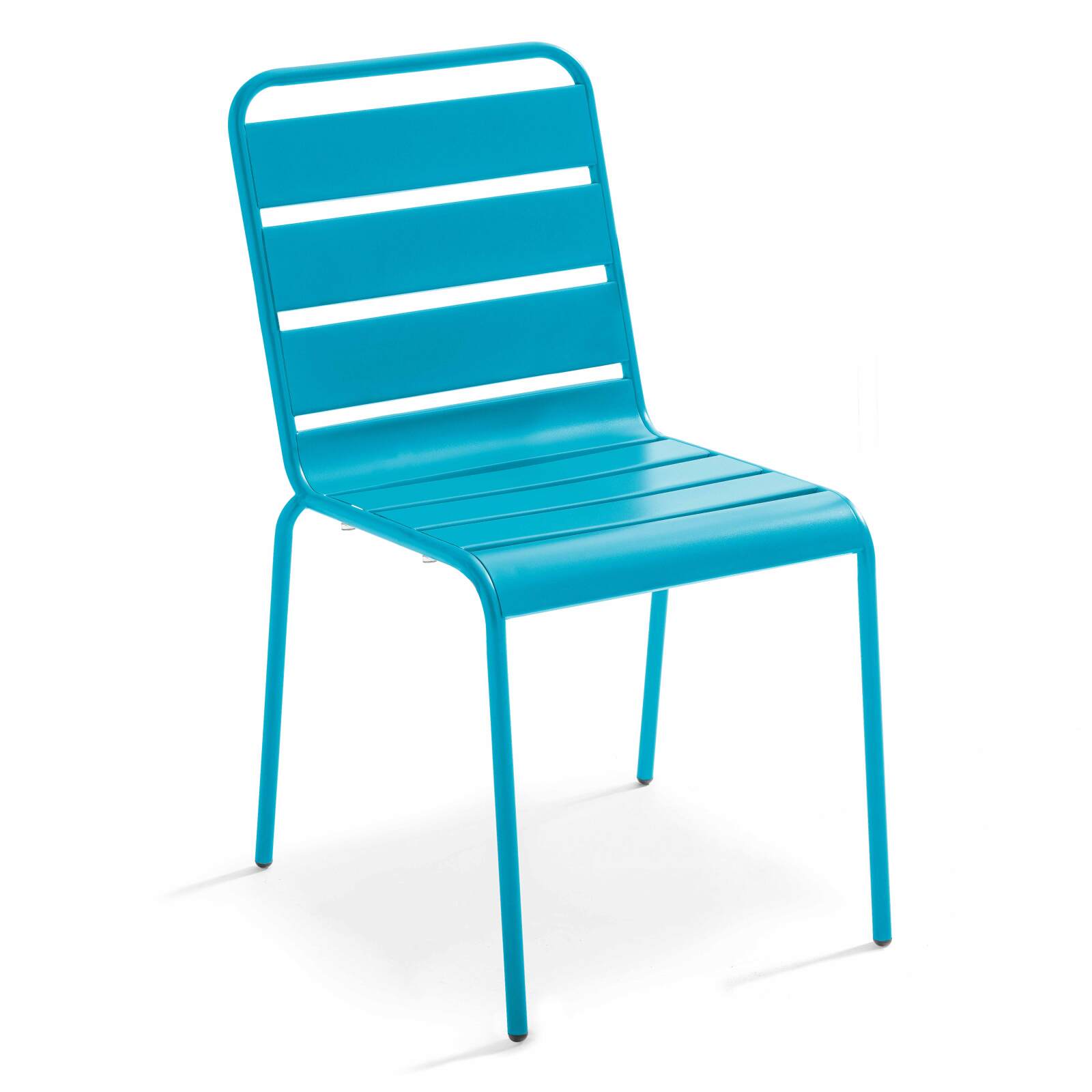 Table de jardin bistrot carrée inclinable en métal 70x70 cm et 2 chaises 