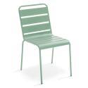 Table de jardin bistrot carrée inclinable en métal 70x70 cm et 2 chaises 