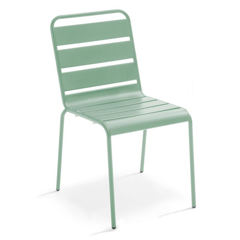 Table de jardin bistrot carrée inclinable en métal 70x70 cm et 2 chaises  (6/8)