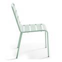 Table de jardin bistrot carrée inclinable en métal 70x70 cm et 2 chaises 