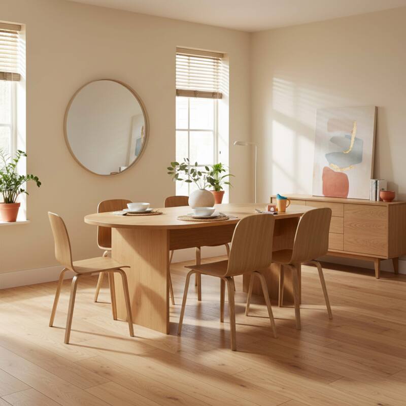 Chaises en contreplaqué chêne naturel FSC® - Lot de 2 (7/8)