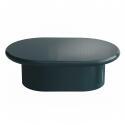 Table basse effet laqué ovale 100x70 cm