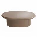 Table basse effet laqué ovale 100x70 cm