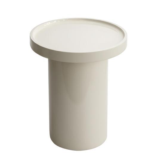 Table basse effet laqué ronde Ø40 cm style rétro | Oviala