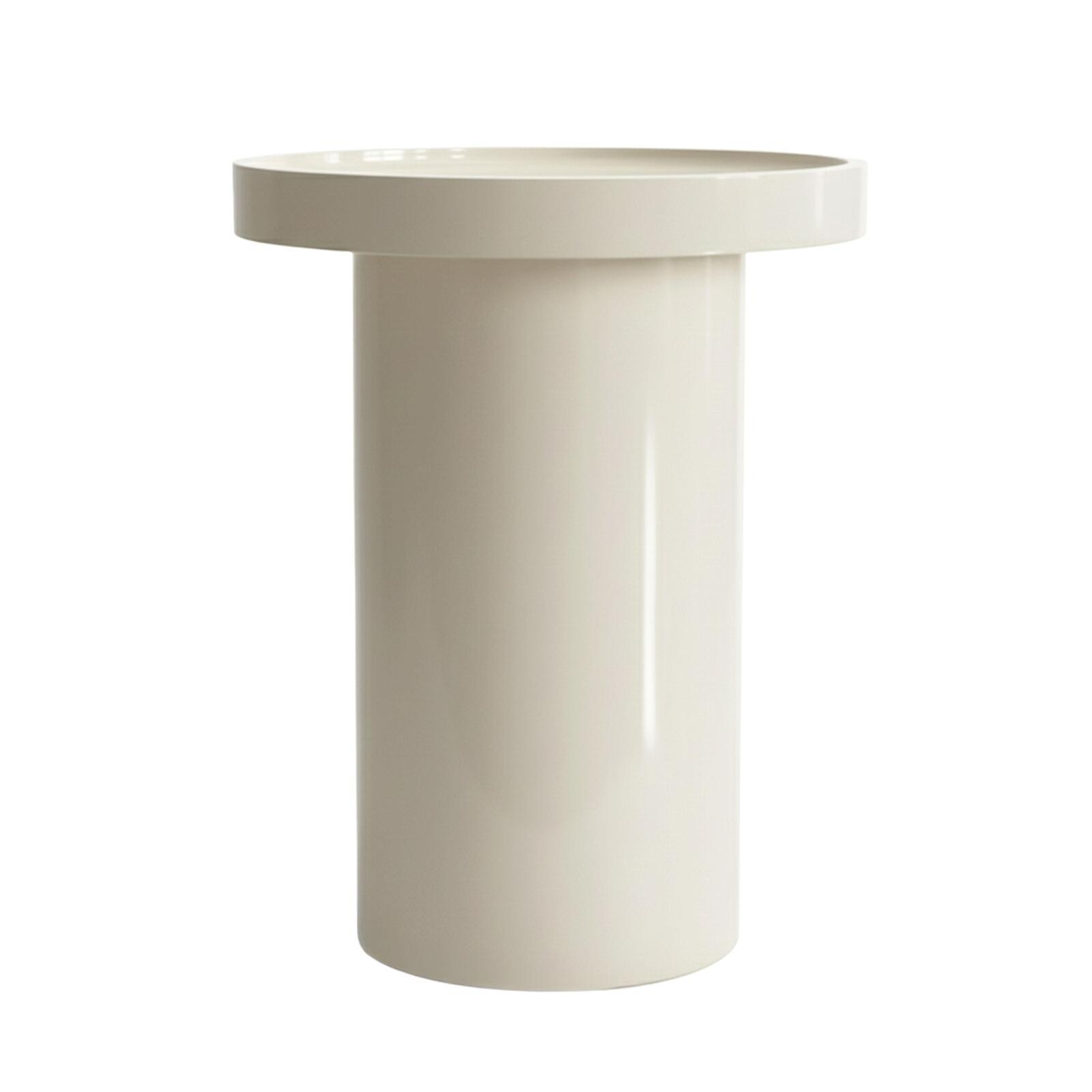 Table basse effet laqué ronde Ø40 cm