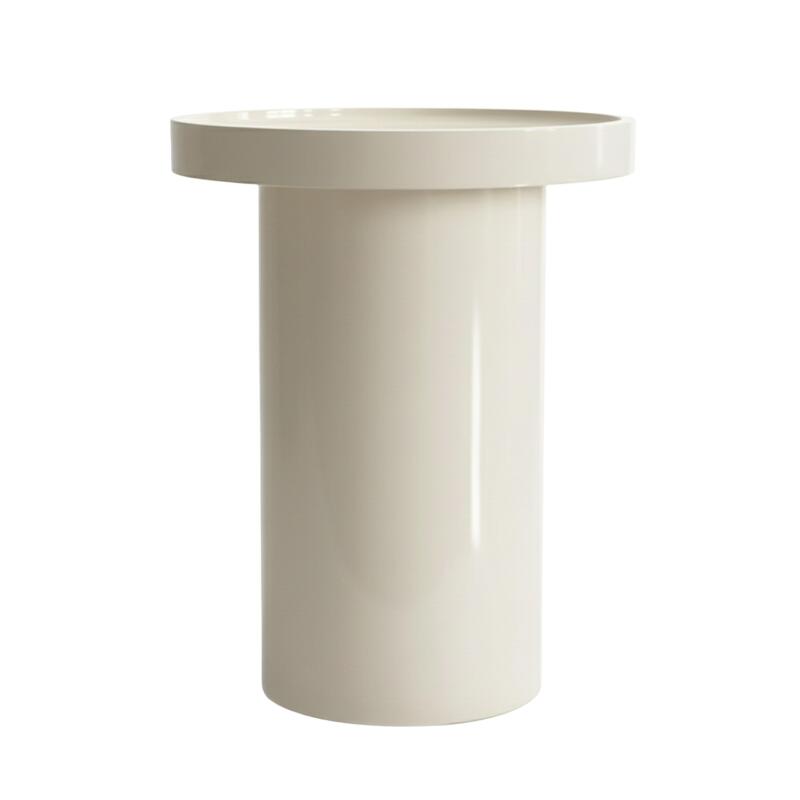 Table basse effet laqué ronde Ø40 cm (2/3)