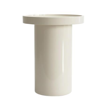 Table basse effet laqué ronde Ø40 cm (2/3)